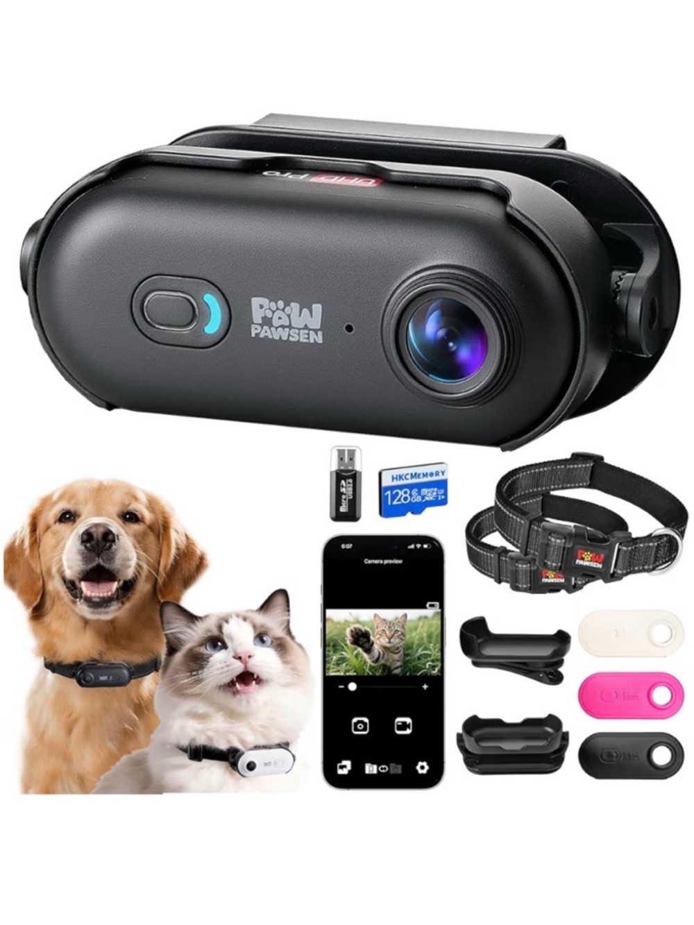 Pawsen Pet Camera Collar — Black